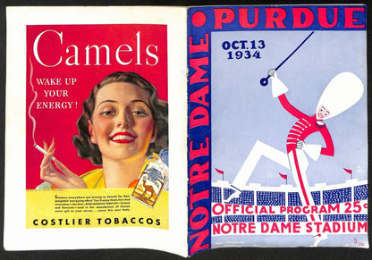 1934 Purdue Vs Notre Dame Vintage College Football Game Program 194602