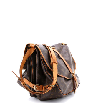 Louis Vuitton Saumur Handbag Monogram Canvas 35