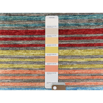 9'10"X13'2" Colorful Afghan Super Kazak Wool Hand Knotted Oriental Rug
