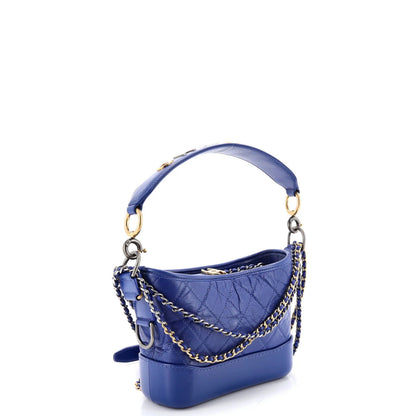 Chanel Gabrielle Small Hobo with Quilted Aged Calfskin and Logo Handle