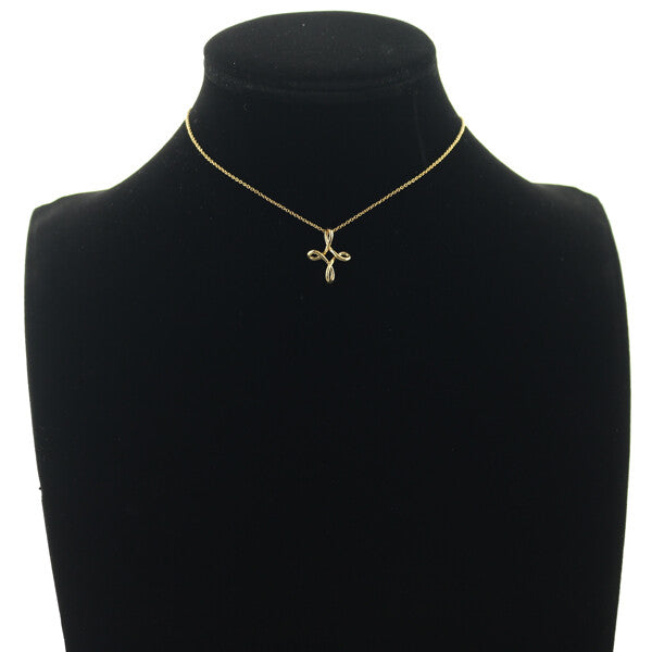 Tiffany&Co. Necklace Infinity Cross 18K 750 Yellow Gold