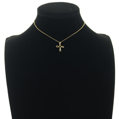 Tiffany&Co. Necklace Infinity Cross 18K 750 Yellow Gold