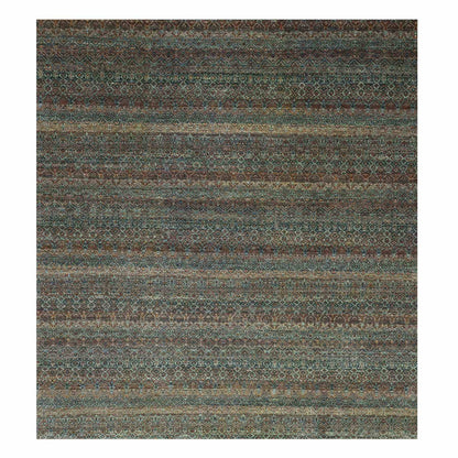 12'X12' Brown Kohinoor Herrita Design Wool Hand Knotted Xl Square Rug