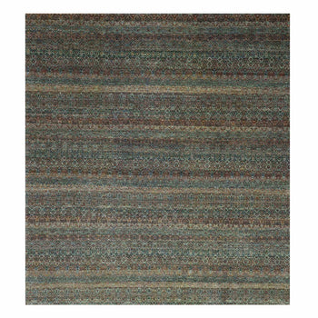 12'X12' Brown Kohinoor Herrita Design Wool Hand Knotted Xl Square Rug