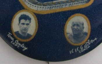 Rare Knute Rockne And Tom Conley Notre Dame Football Pin 1930 Vintage 155122