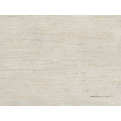 2'5"X5'10" White Wool Hand Knotted Lori Buft Gabbeh Modern Runner Rug
