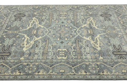 Large Oushak Wool Oriental Rug Muted Floral