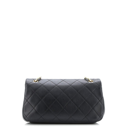 Chanel Twist Chain Enamel Cc Flap Bag Quilted Lambskin Medium