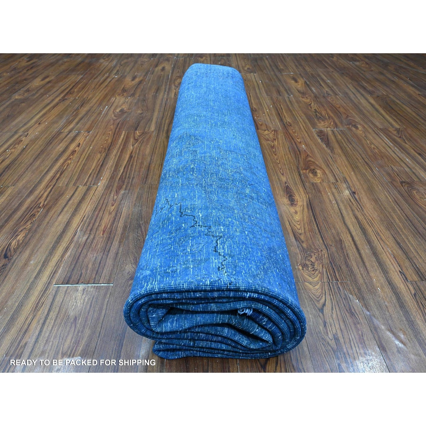 9'5"X12'7" Mavericks Blue Vintage Zoroastrian Karman Wool Oriental Rug