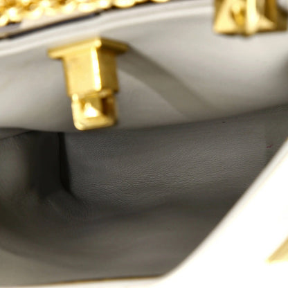 Valentino Garavani Roman Stud Top Handle Bag Quilted Leather Small