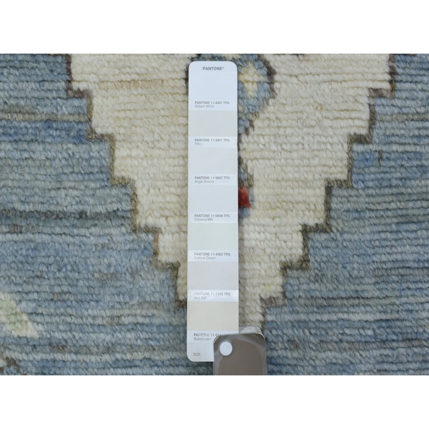 4'X10'4" Gray Hand Knotted Wool Anatolian Village Inspired Runner Rug