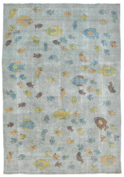 Distressed Vintage Antique Oriental Rug Beige