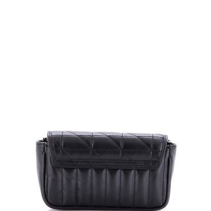 Gucci Gg Marmont Flap Bag Mixed Matelasse Leather Super Mini