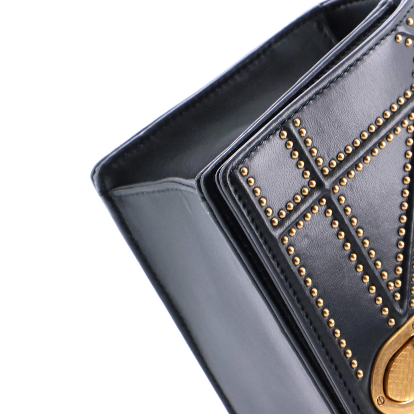 Christian Dior Diorama Flap Bag Studded Leather Small