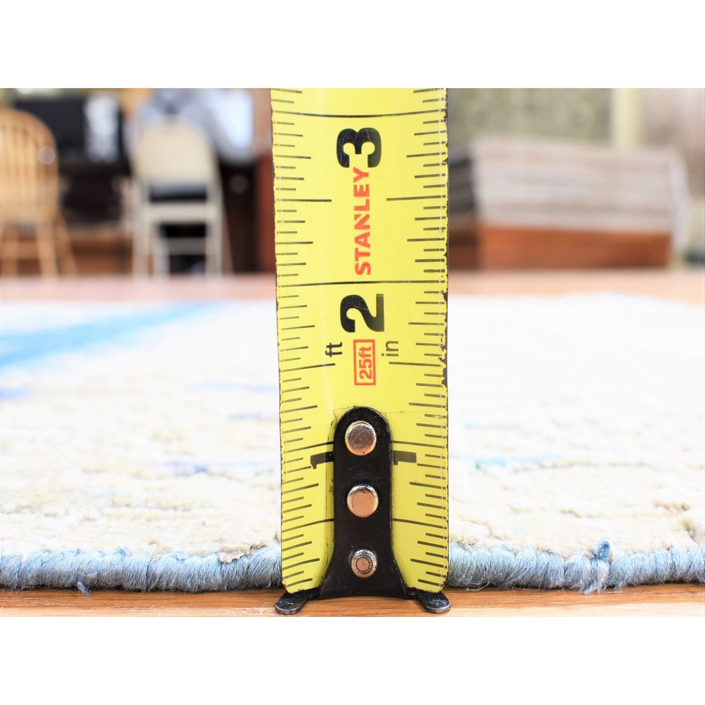 3'X10'1" Ivory The Cardiac Design Silk/Wool Hand Knotted Runner Rug