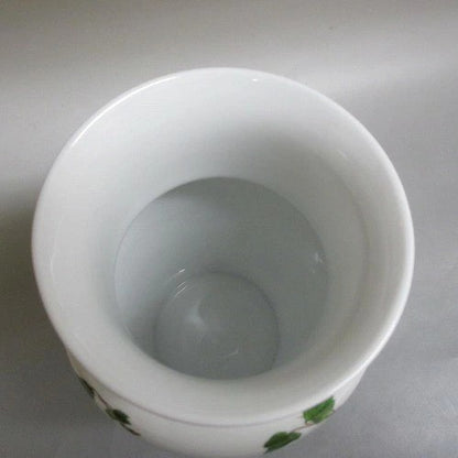 Collectible Raynaud Limoges Verdure Vase Ivy Pattern Porcelain with Gold Trim