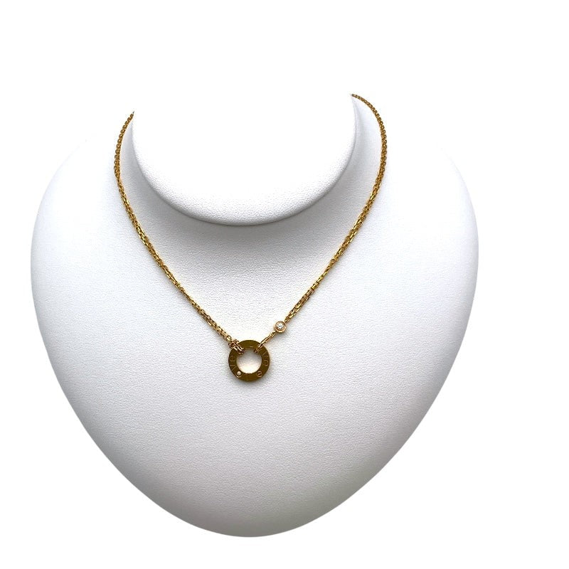 Cartier Love Circle Necklace Gold K18Yg
