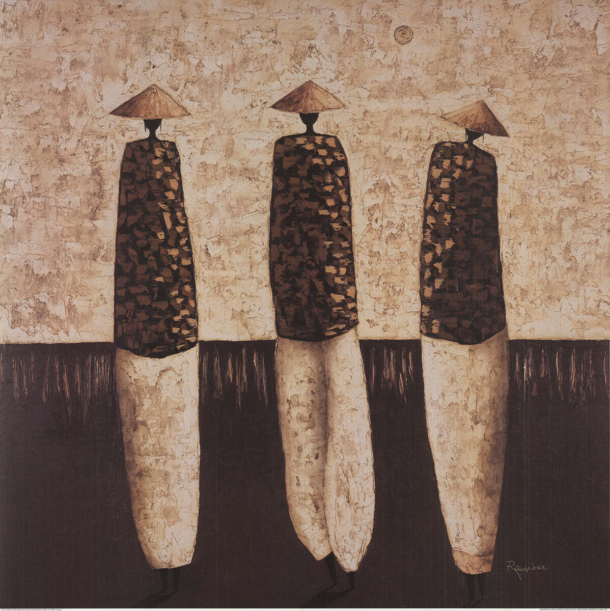 Michel Rauscher Travel By Night " Offset Lithograph African Ame