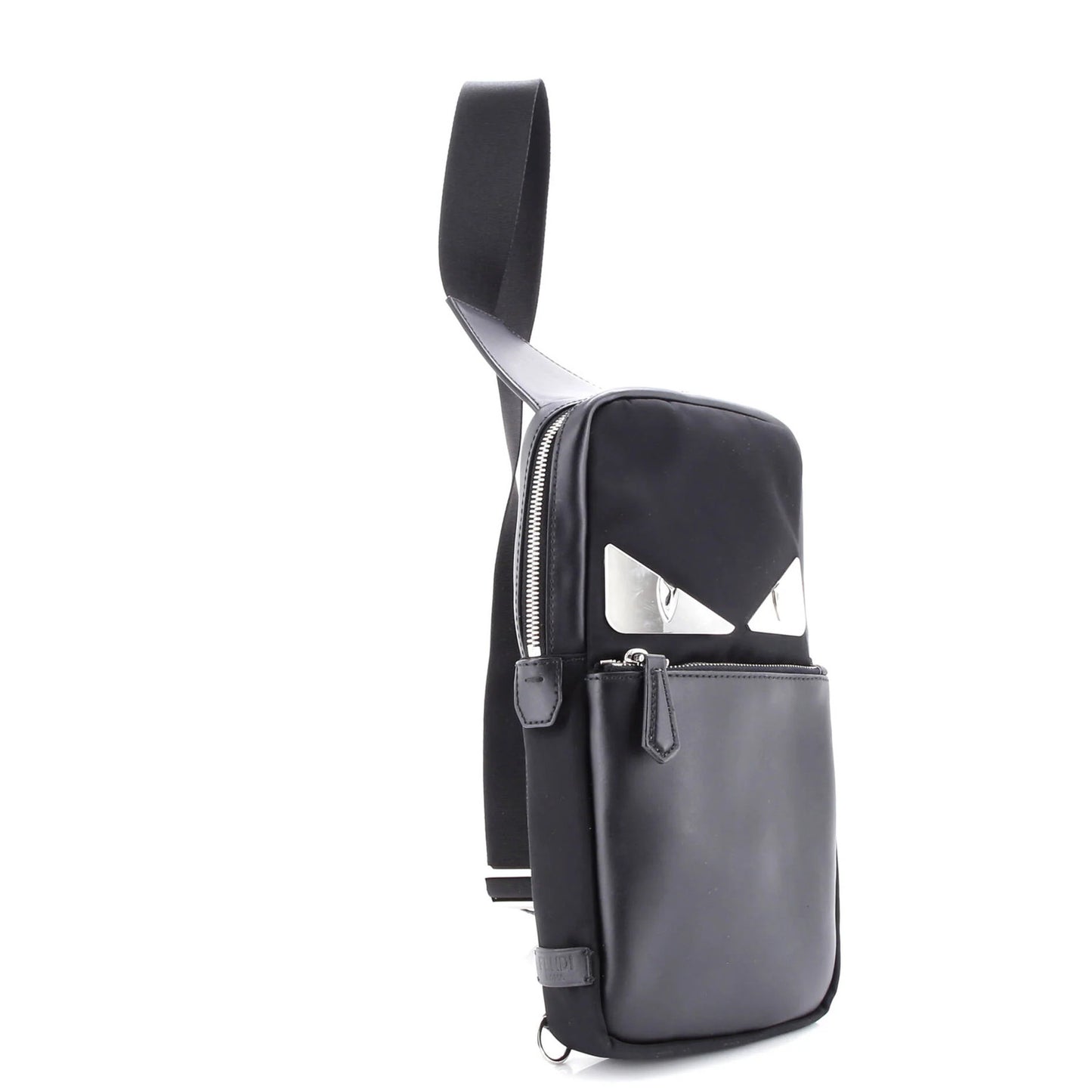 Fendi Monster Sling Bag Nylon And Leather Medium