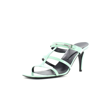 Gucci Women'S Horsebit Cage Heeled Sandals Leather