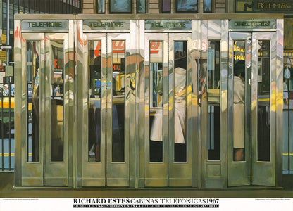 Richard Estes Telephone Booths " Offset Lithograph Pop Art