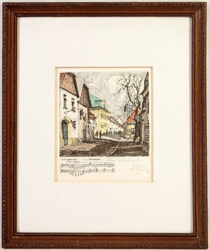 Herta Czerny Kovans Vienna Kahlenberger Strasse  Original Etching Signed Print