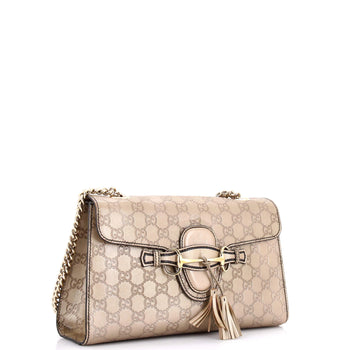 Gucci Emily Chain Flap Bag Guccissima Leather Medium