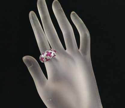 Ruby 2.80Ct Diamond 0.40Ct Princess-Cut Cross