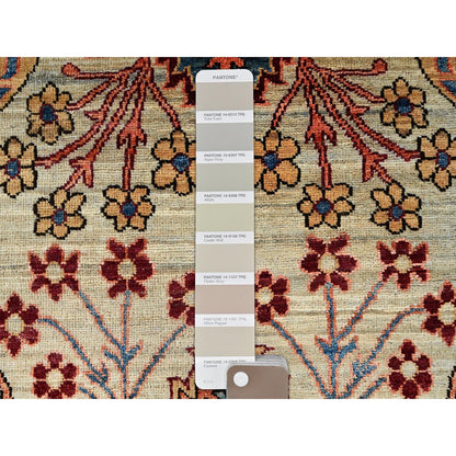 2'9"X9'10" Oyster Gray Bijar Garus Design All Wool Hand Knotted Runner Rug