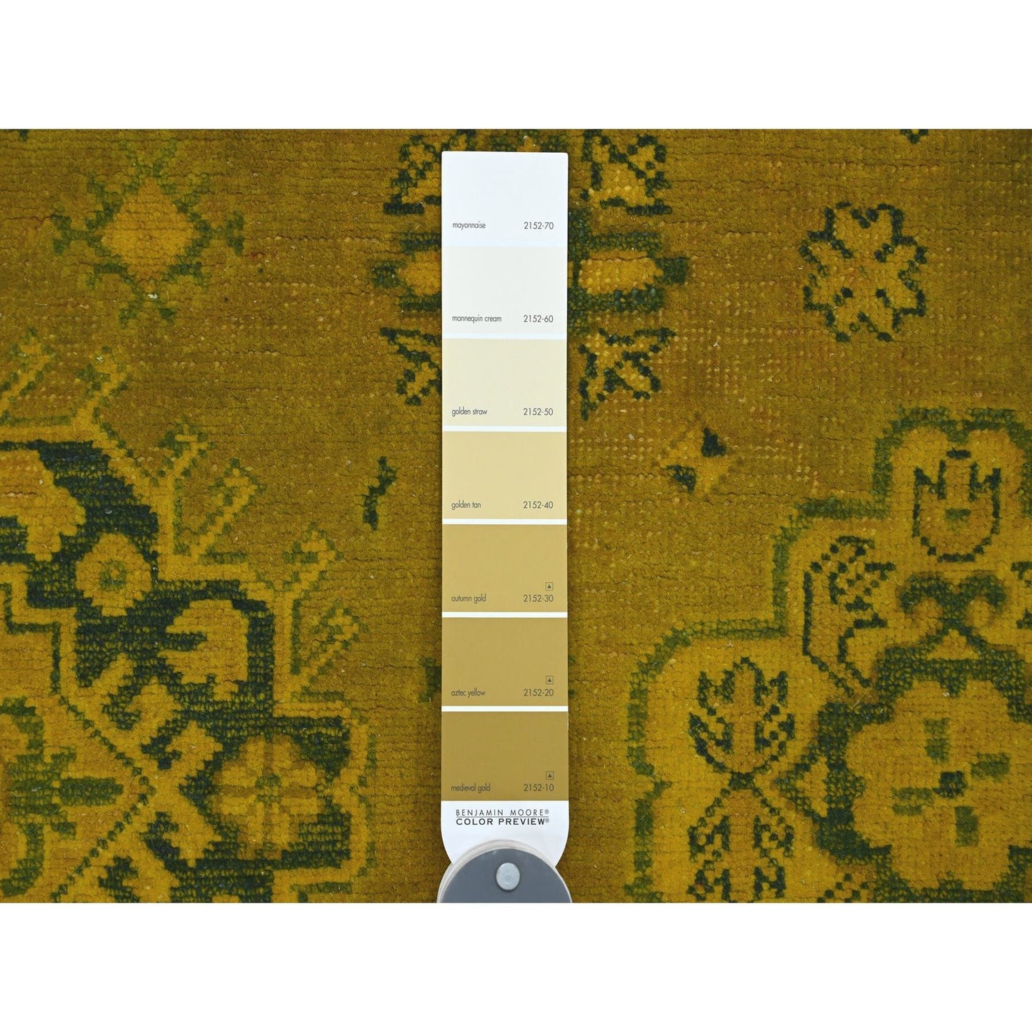 6'X8'6" Golden Brown Overdyed Kazak Tribal Design Hand Knotted Wool Rug