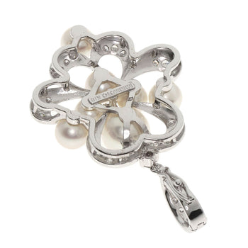 MIKIMOTO   Pendant top Pearl Pearl Diamond K18