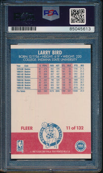 Larry Bird Hof Celtics Autographed 1988-89 Fleer