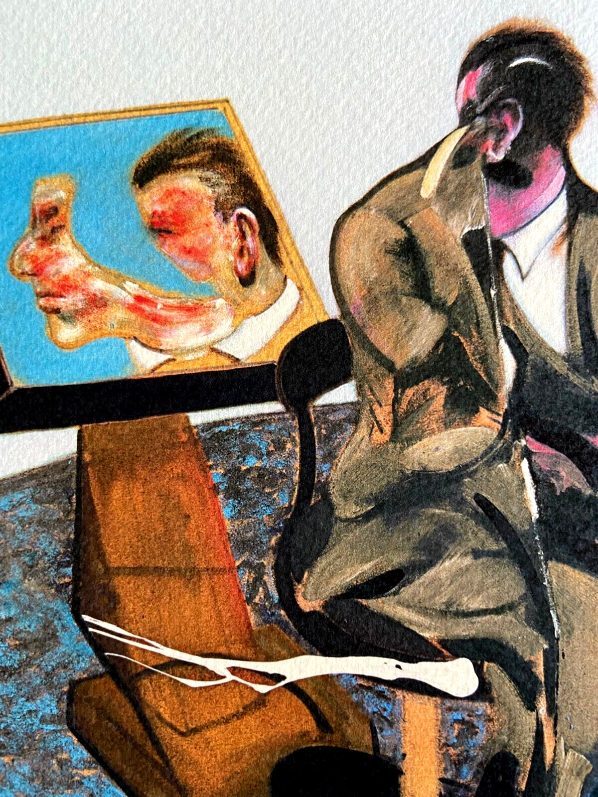 Francis Bacon Lithograph "Portrait Of George Dyer In The Mirror" Coa Met Museum