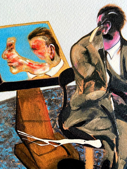 Francis Bacon Lithograph "Portrait Of George Dyer In The Mirror" Coa Met Museum