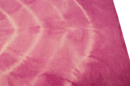 Hand-Tufted Fuchsia Tie-Dye 5X8 Modern Rug Kids Room Carpet