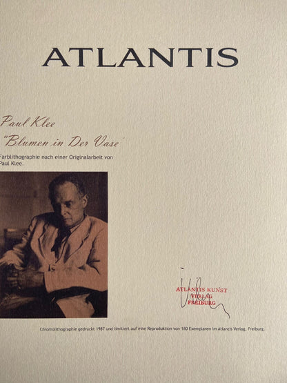 Paul Klee Lithograph Signed Numbered Stamp