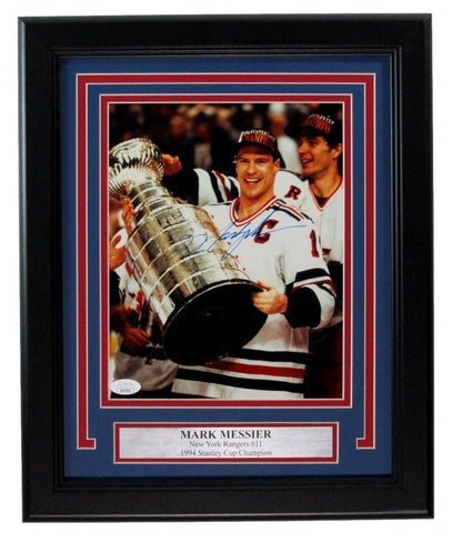 Mark Messier Hof Signed/Autographed 8X10 Photo New York Rangers Framed Jsa 98133