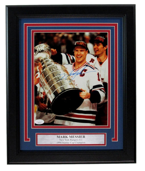 Mark Messier Hof Signed/Autographed 8X10 Photo New York Rangers Framed Jsa 98133