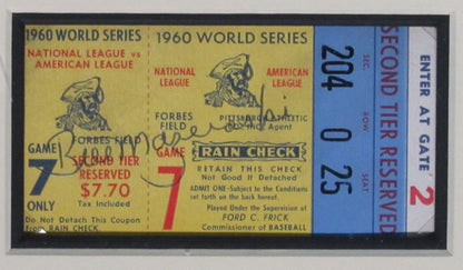 Bill Mazeroski Pirates1960 World Series Signed