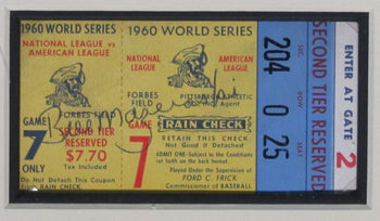Bill Mazeroski Pirates1960 World Series Signed
