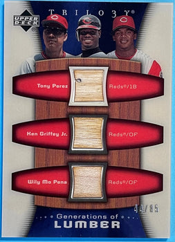 Tony Perez Ken Griffey Jr Willy Mo Pena 2004