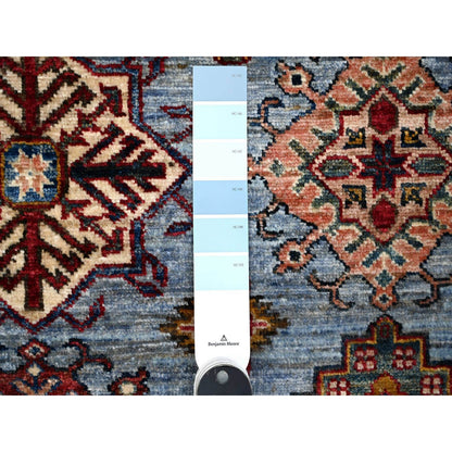 9'X12'6" Gray Afghan Super Kazak Hand Knotted 100% Wool Oriental Rug