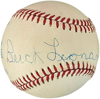 Buck Leonard Autographed Official Major League Baseball (Jsa)
