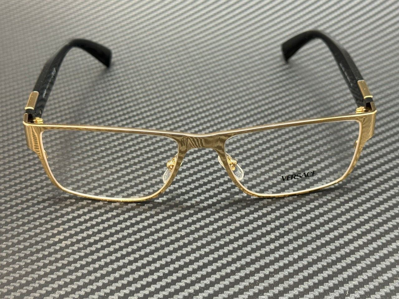 VERSACE VE1274 1002 Gold Black Men's 57 mm Eyeglasses