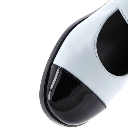 Chanel Women'S Cc Turnlock Mary Jane Flats Leather With Patent