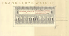 Lithograph Offset 12.5" x 24" 1992 House Beautiful Wright Frank Lloyd