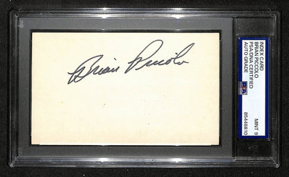 Brian Piccolo Chicago Bears Signed/ Auto 3x5 Index Card PSA/ DNA MINT-9 198699