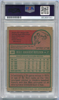 Bert Blyleven 1975 Topps Autographed Card #30
