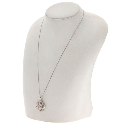 0.11ct Shell Diamond Clover Motif Necklace K18