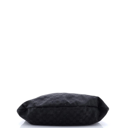 Gucci Vintage Bamboo Hobo Gg Canvas Large